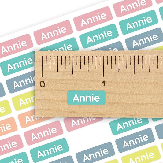 Mini Name Labels (175) - Custom Personalized Name Labels for Labeling Tiny Items, Washer and Dryer-Safe Waterproof Labels for Daycare, Preschool, and School - Unicorn