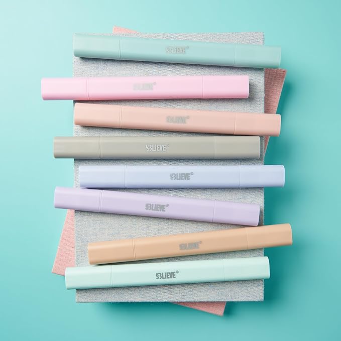 BLIEVE Aesthetic Cute Highlighters No Bleed Through, Dual Tip Chisel & Fine Point, Pastel Colors For Bible & Journaling