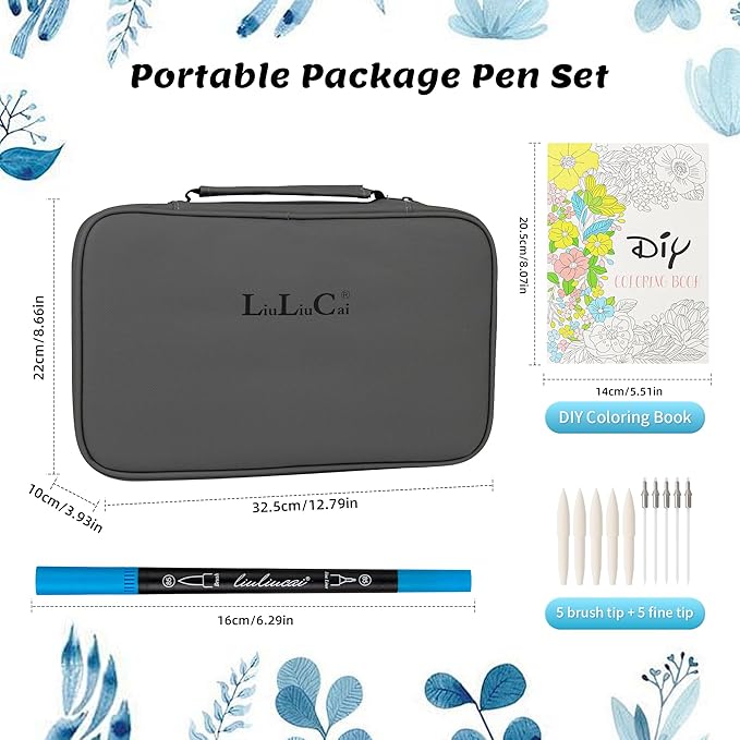 200 Colors Dual Tip Markers Brush Pens Set, Fine & Brush Tip Art Marker for Adult Coloring Book No Bleeding, Artist Colored Pen for Drawing Calligraphy Journal Doodling Lettering Note Taking