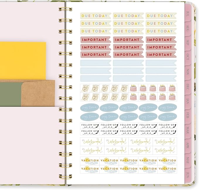 Cambridge Planner 2026-2027 Weekly & Monthly Academic 12-Month July-June, 5-1/2" x 8-1/2", Pen+Pillar, Pollinator (PP24-200A)