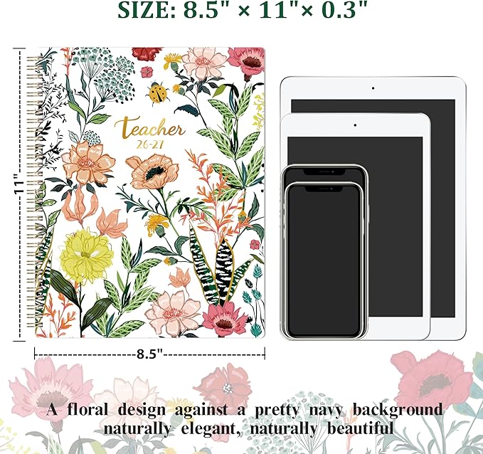 Teacher Planner 2026-2027 - Lesson Planner from Jul. 2026 - Jun. 2027, 8.5'' x 11'', Lesson Plan Book, Weekly and Monthly Homeschool Planner, Academic Planner 2026-2027 with Inspirational Quotes