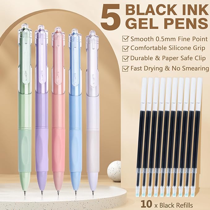 62PCS Aesthetic School Supplies, Cute Back to School Supplies College Essentials Preppy Stationary Set with Large Pencil Pouch Case, Pastel Highlighters Gel Pens Mechanical Pencils for Student Girls