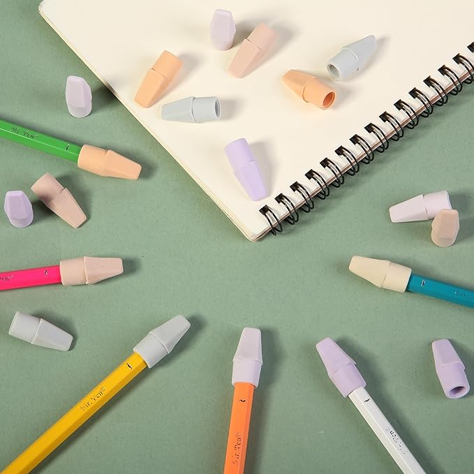 Mr. Pen- Pencil Erasers Toppers, 120 Pack, Colorful, Latex Free, No Smudge, Mr Pen Erasers for Pencils