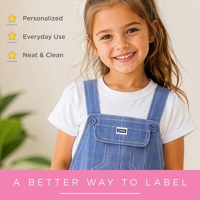 Personalized Daycare Name Washable Labels for Kids, (140 Pack) Waterproof Custom Name Stickers for Clothing Tags, Lunch Boxes and School Supplies, Made in USA by MSC -Horizon