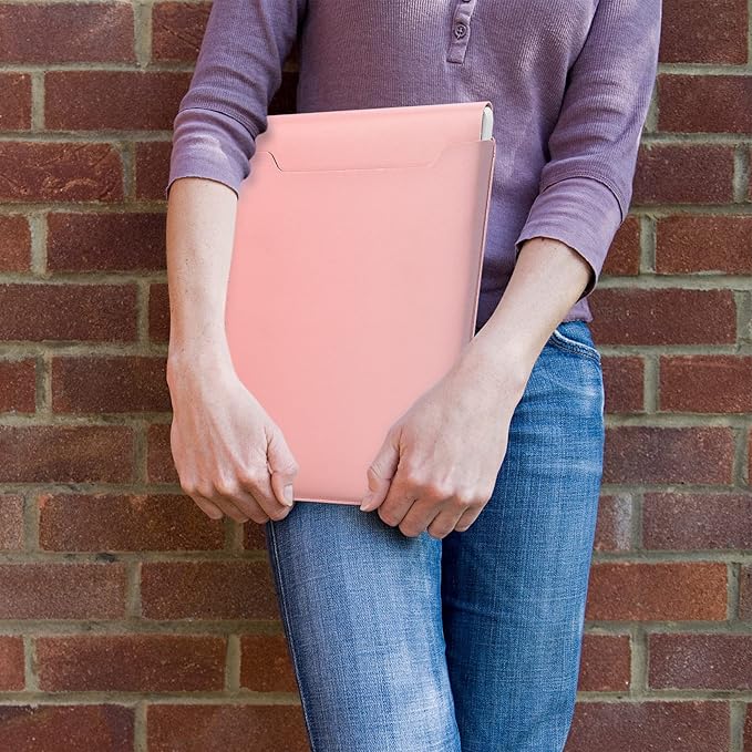13.3-14" Laptop Sleeve, Padded Laptop Case, Thin Portable Case Bag - Compatible with 2022 Pro 14 inch/2015 Pro 13.3 inch/2015 Air 13.3 inch (Light Pink)