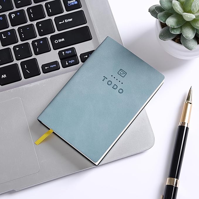 Tiita to Do List Notebook 98 Pages Daily to Do List Notepad for Work Pocket to Do List Undated Daily Planner 4.2"x 2.8" Small Checklist Notebook Blue
