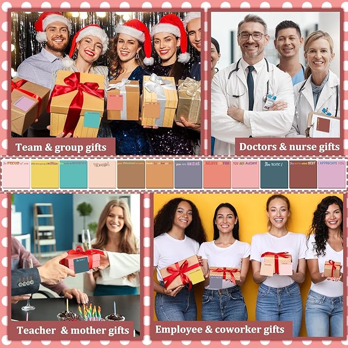 Yinder 24 Pcs Inspirational Sticky Notes Cute Motivational Sticky Notes Pad End of Year Employee Appreciation Gifts Bulk for Teacher Nurse Coworkers Office Supplies 3 x 3'' (Thank You,Vintage Style)