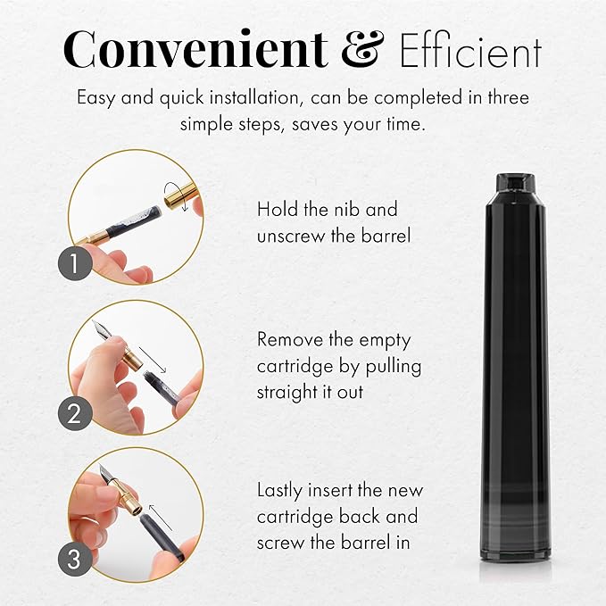 SCRIVI PENS Fountain Pen Ink Refills - Set of 30 Assorted Ink Cartridges - International Standard Size - Length APPR 2.04 Inch - Base Diameter APPR 0.24 Inch - Disposable and Generic