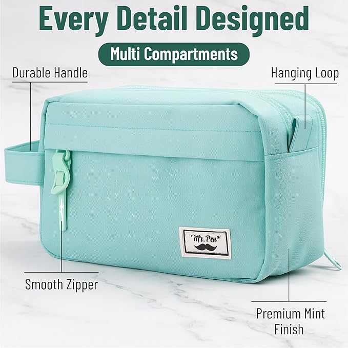 Mr. Pen Large Capacity Pencil Pouches and Bags - Mint Green School