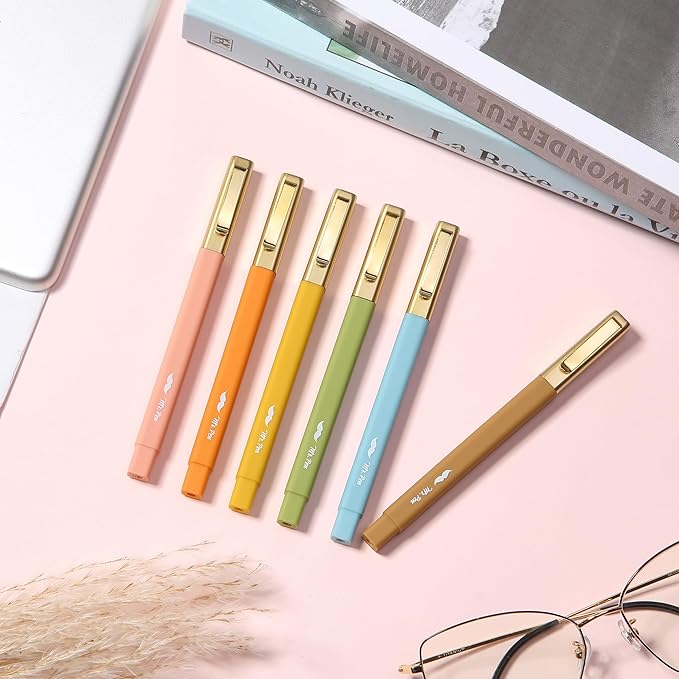 Mr. Pen- Aesthetic Highlighters and Ballpoint Pens No Bleed, 12 Pack, Warm Fall, Bible Highlighters and Pens No Bleed, Fast Dry and No Smear for Bible Journaling, Planner, School Supplies
