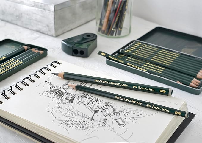 Faber-Castell 9000 Graphite Sketch Pencil Sets Art 8B - 2H set of 12
