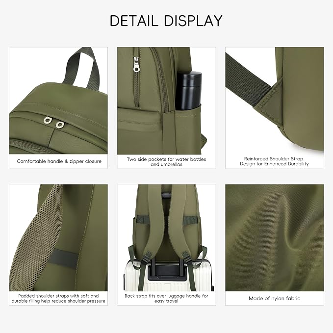 BAGOK Lightweight Nylon Backpack for Women & Men – Foldable, Large Capacity, Ideal for School, Travel & Work