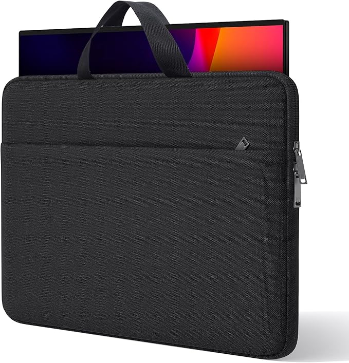 22 inch Portable Monitor Case Carrying Sleeve Compatible with ASUS Zenscreen/Most 22" Portable Monitor, Shockproof-Padded Monitor Bag with Accessory Pocket & Handle