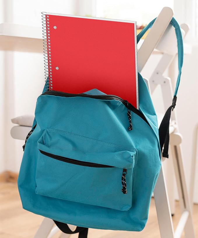 Dunwell 1-Subject College Ruled Spiral Notebook 8.5x11, 100 Sheets, Red