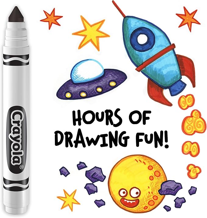 Crayola Washable Markers for Kids - Black (12ct), Bulk Broad Line Markers for School, Classroom Essentials, Teacher Classroom Must Haves for Elementary School
