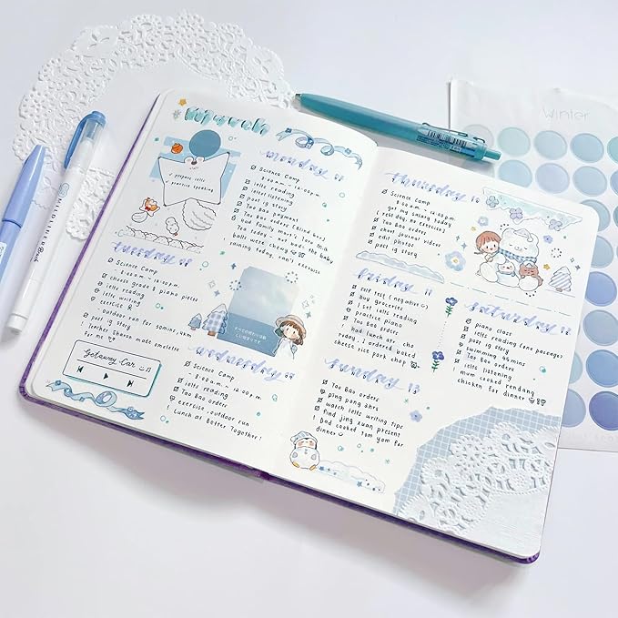 Blank Journal Notebook, A5, 192 Pages 100 GSM Thick Sketch Book for Women Men, Hardcover Leather Unlined Journaling for Work, Notebooks for Writing, 5.8 inches x 8.5 inches (Purple)