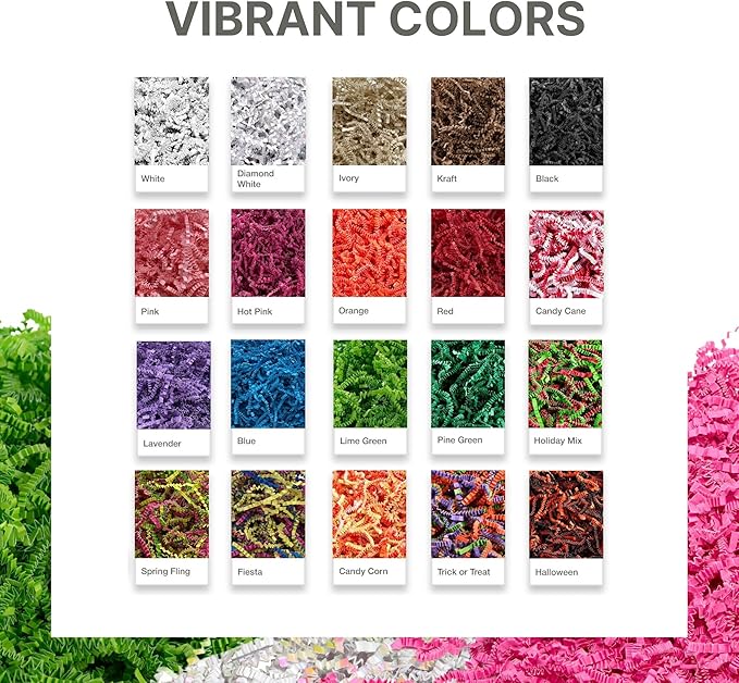 FRILLZ by DECOfill™ Crinkle Cut Paper Shred Filler for Baskets, Gifts, Packing and Protecting your Mother's Day, Birthday, Weddings, Anniversary, Valentines Day, and other gifts (2 pound, Light Pink)