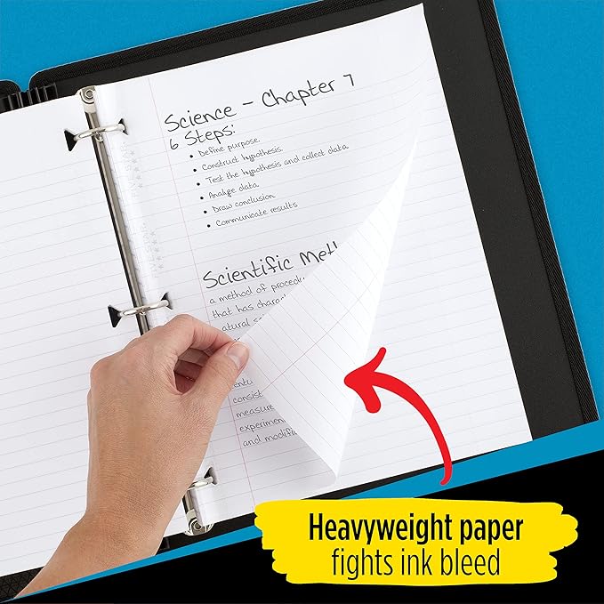 Five Star Loose Leaf Paper, 3 Pack, Notebook Paper, Wide Ruled Filler Paper, Reinforced, 8 x 10.5, 100 Sheets per Pack (38033)
