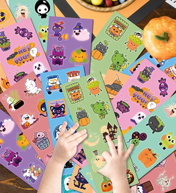 Halloween Stickers, Halloween Party Favors,Stickers for Kids,Party Supplies | Halloween Stickers for Kids, Halloween Games Toys Gifts Crafts Treats, Trick-or-Treat Halloween Activities Party Supplies