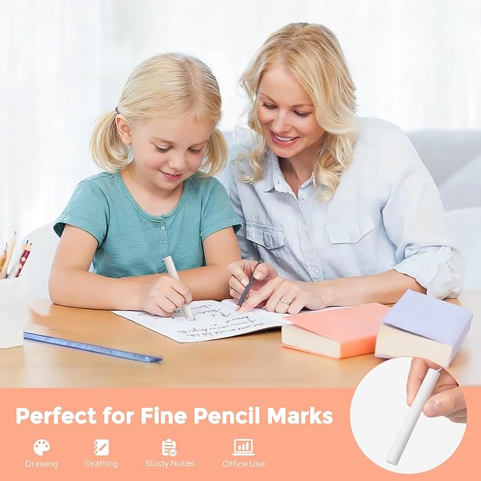 Nicpro 12 Pack TPE Rotary Retractable Pen Eraser Refills
