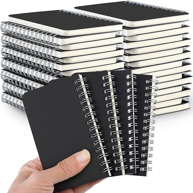 30 Pack Small Spiral Notebooks, 3x5 Inch Small Pocket Notebooks Bulk, Memo Pads with Lined Pages, Mini Spiral Notepads for Writing Drawing Home Office Travel(60 Sheets/120 Pages)