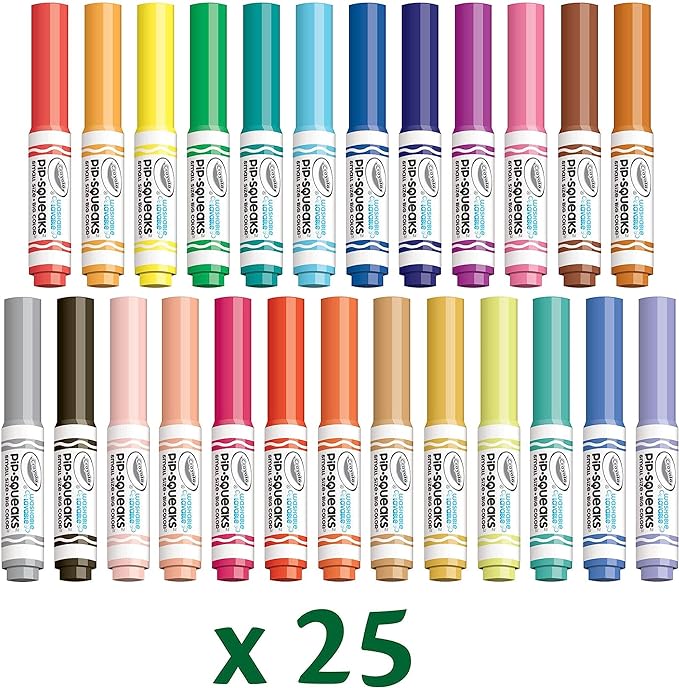 Crayola Pip-Squeaks Washable Marker Set (65ct), Coloring Set, Drawing Art Supplies for Kids, Spring Craft Kit, Travel Activity, Gifts for Kids