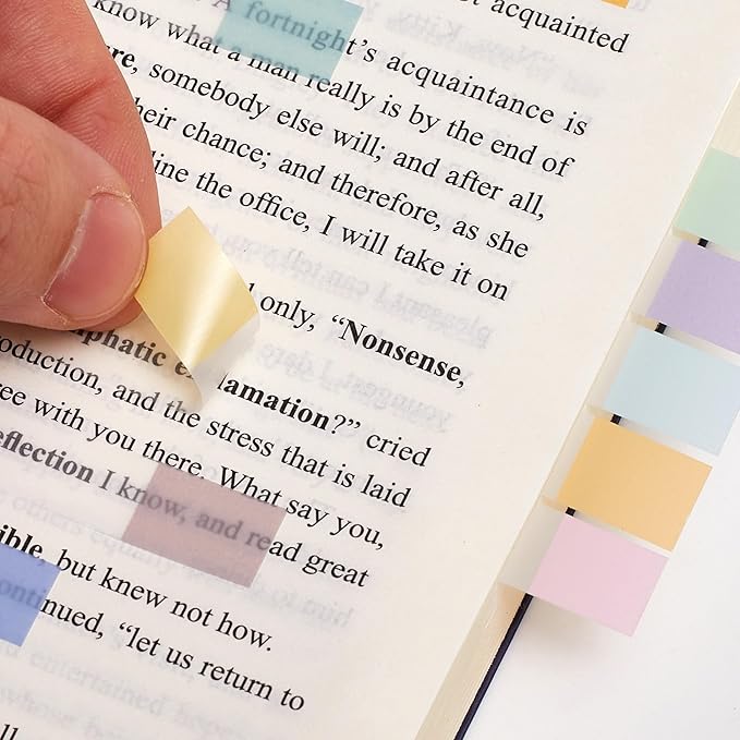 Sticky Tabs Notes Page Marker - 1000Pcs 1.77-Inch Repositionable Sticky Index Tabs Colorful Page Tab for Annotating Books, Files and Notebook Dividers, Teacher School Office Supplies,Study Aids