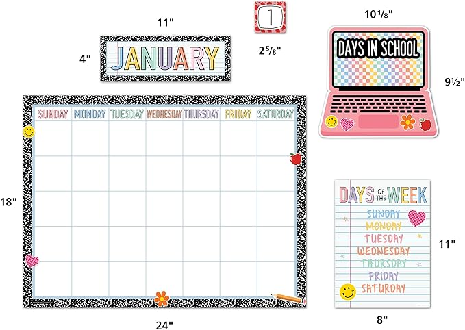 Teacher Created Resources Cool for School Calendar Bulletin Board (TCR9300)