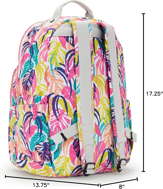 Kipling Women's Seoul 15" Laptop Backpack, Durable, Roomy with Padded Shoulder Straps, Built-In Protective Sleeve