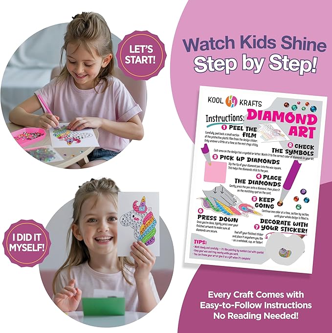20 Arts & Crafts Kit for Girls – The Surprise Craft Box, All-Inclusive DIY Craft Set with 20 Fun Projects, Individually Packaged, Easy Step-by-Step Instructions, Creative Activity Gift for Kids