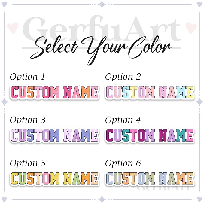 Custom Name Cute Stickers - Colorful Waterproof Vinyl Decals for Laptops, Hydro Flasks, Phones, Water Bottles, Notebook, Helmet, Tumbler - Stickers for Her, 2x2