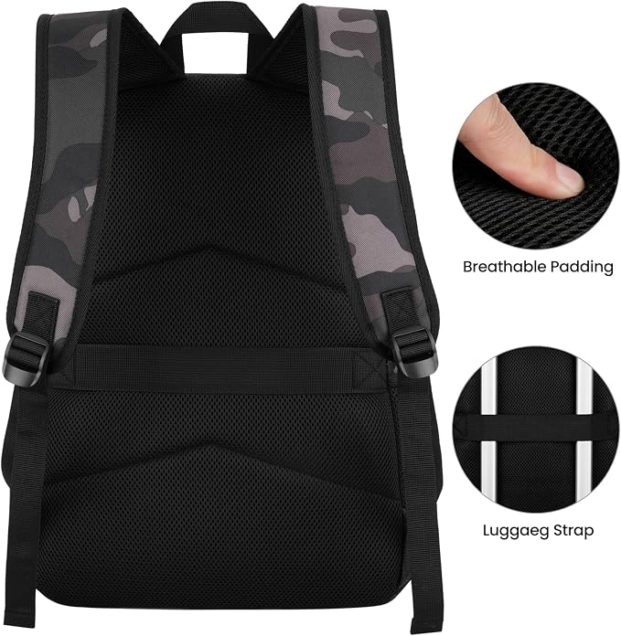 ZUBOND Unisex Backpack for School & Travel - Lightweight Laptop Backpack Fits 15.6 Inch Notebook, Water Bottle Pocket - Ideal for Teens, College Students, Adults