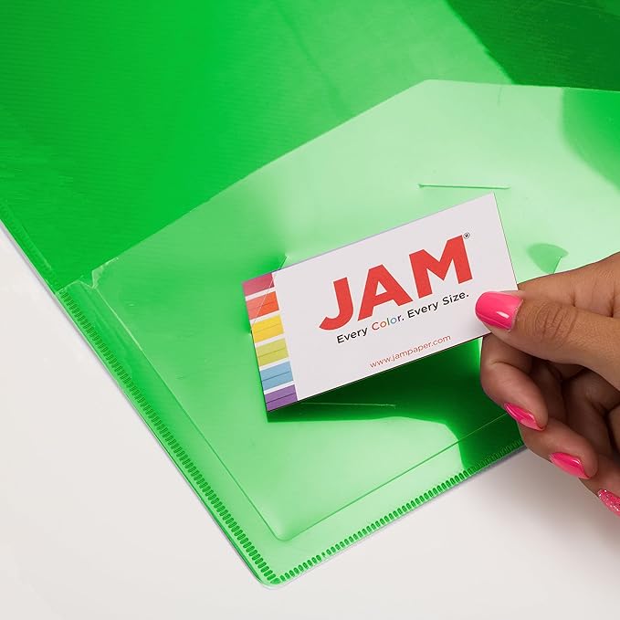 JAM PAPER Plastic 2 inch Binder - Green 3 Ring Binder - Sold Individually
