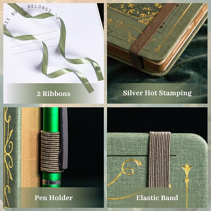 TIEFOSSI B5 Lined Journal, College Ruled Notebook for Women Men, Hardcover Notebooks for Writing Journaling, 100 GSM Thick Paper, 230 Numbered Pages with Golden Edges
