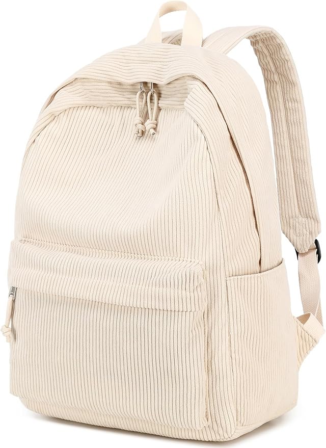 BTOOP School Backpack for Teens Large Corduroy Bookbag Lightweight 15.6 inch Laptop Bag for Girls Women Casual High School College