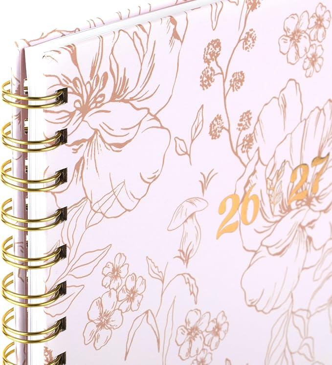 Cambridge Planner 2026-2027 Weekly & Monthly Academic 12-Month July-June, 8-1/2" x 11", Pen+Pillar, Sketched Floral (PP25-905A)