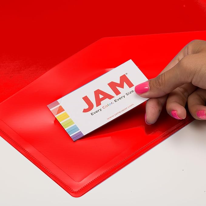 JAM PAPER Plastic 1 inch Binder - Red 3 Ring Binder - Sold Individually