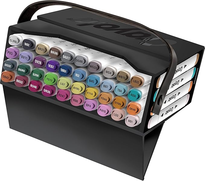 Crayola DualTip Alcohol Marker Set for Adults (40ct), Adult Coloring Book Markers for Blending, Shading & Layering, Fine & Brush Tips, Art Supplies