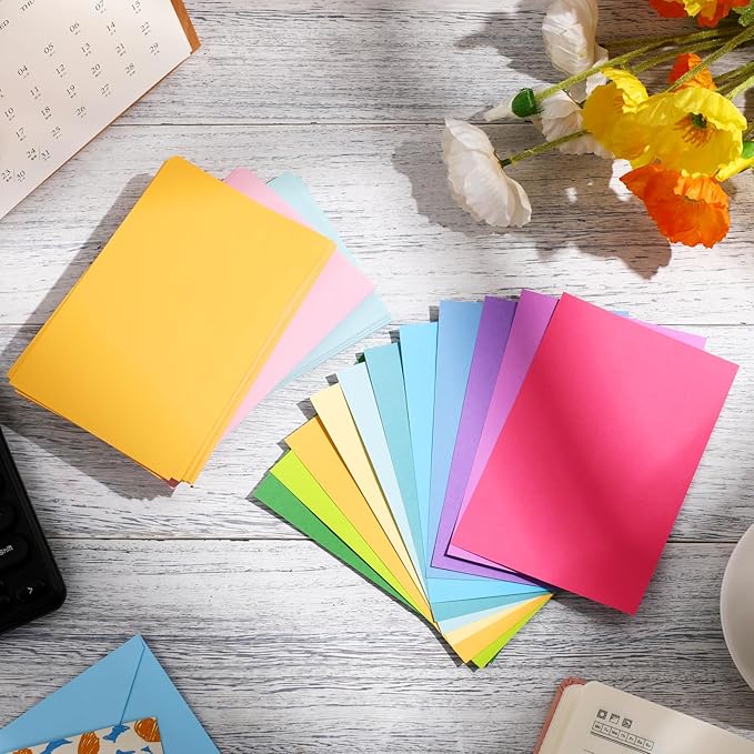 Ctosree 1440 Pcs Colored Index Card Blank Index Note Colored Flash Cards Blank Colorful Study Notecards Flashcards Memo Scratch Pad for Office School Supplies(4 x 6 Inch,Fresh Color)
