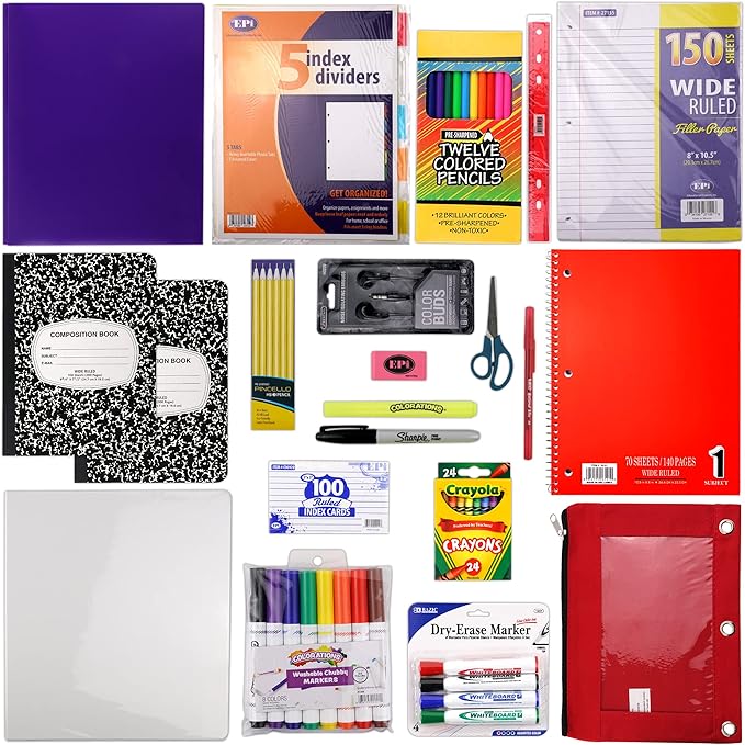 EPI Essential School Supply Kit for Fourth and Fifth Grade Students