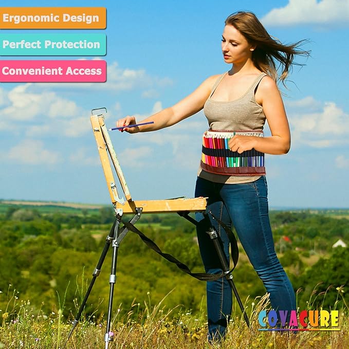 covacure Colored Pencils, Premier Color Pencil Set With 36 Colouring Pencils,Sharpener and Canvas Pencil Bag