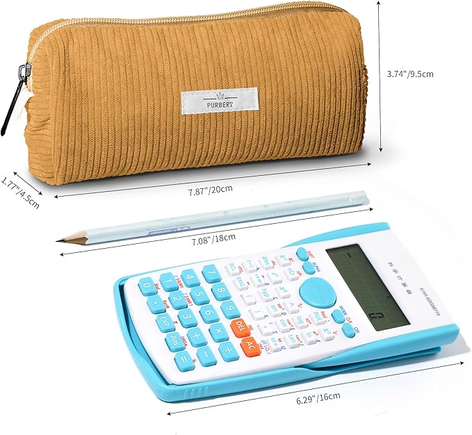 Pencil Bag Pen Case, Soft Corduroy Small Pencil Pouch Organizer with Zipper, Cute Pencil Case Pouch Stationery for Girls and Boys – Yellow