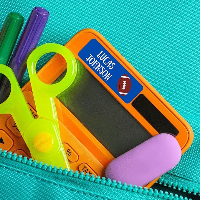 Custom Waterproof Dishwasher Safe Kid Name Labels for Daycare(128 Pack), Camp, School Supply, Baby Bottles, Lunch Boxes and Cups, Travel. Cute Personalized Design Name Stickers (Pattern 23)