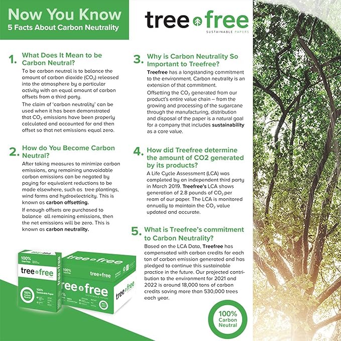 BAZIC Products Tree Free Copy Paper - 8.5 X 11 Made From Sugarcane Fiber, Smooth Printer Paper for Daily Use, Reliable Copy & Printing Paper Ideal for Home, Office and School, 500/Ream