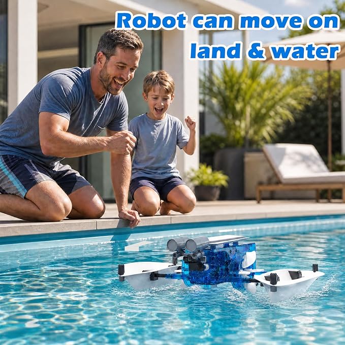 STEM 25-in-1 Solar Robot Kit for Kids Ages 8-13, Science Building Toys with Transparent Motor, DIY Robotics Experiment Set, Educational Birthday Gift for Boys Girls 8 9 10 11 12 13 14 15 16