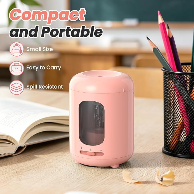 deli Electric Pencil Sharpener,3 Sharpness Modes,Battery Operated(6.5-8mm)