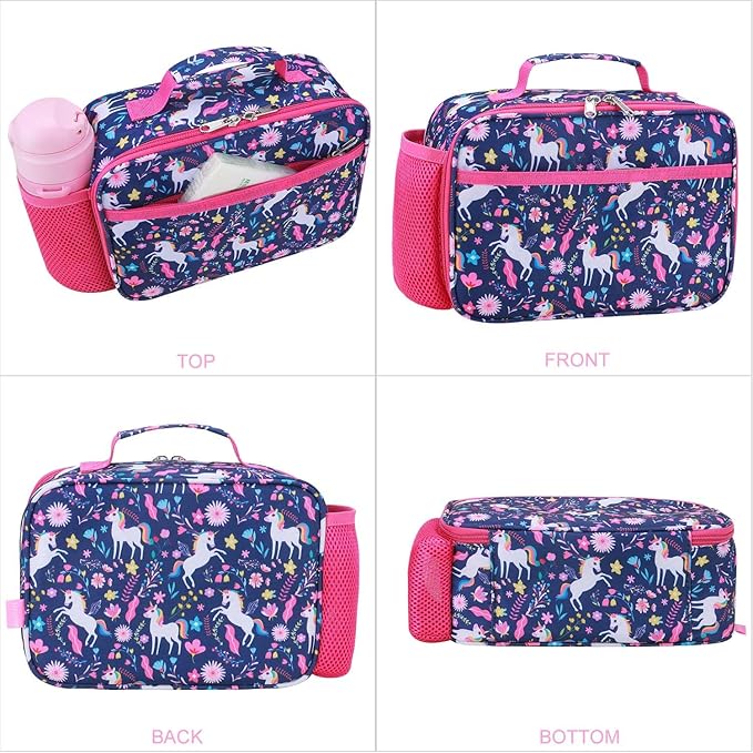 RHCPFOVR Kids Lunch Bag - Insulated Lunch Box for Boys Girls,Washable Lunch Bag and Reusable Toddler Leak-proof Lunchbox for School and Daycare