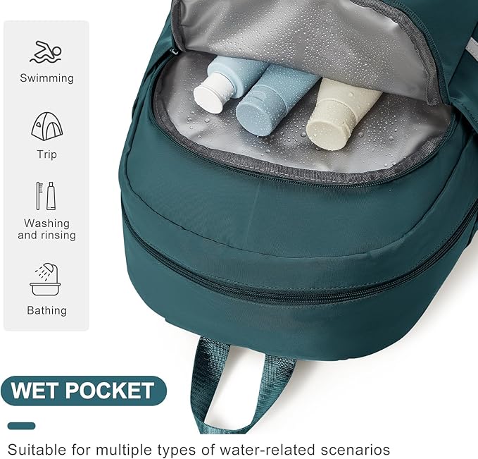coofay Gym Backpack For Women Waterproof Backpack With Shoe Compartment Lightweight Travel Backpack Sports Backpacks Small Gym Bag