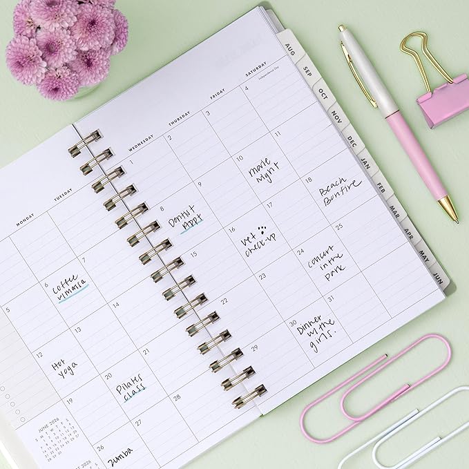 Blue Sky The Everygirl 2026-2027 Weekly and Monthly Academic Year Planner Calendar, July 2026 - June 2027, 5" x 8", Flexible Cover, Wirebound, Laminated Tabs, Storage Pocket, Includes Stickers, Marisa