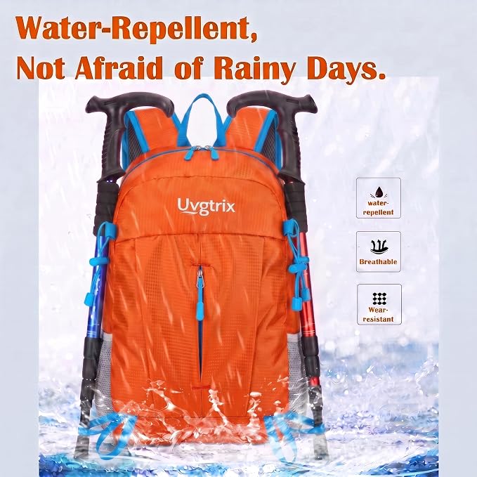 20L Water Resistant Foldable Packable Daypack Backpack | Lightweight Durable Portable Outdoor Travel Backpack for Women Men Camping Climbing Hiking Walking Sports Daily Commuting